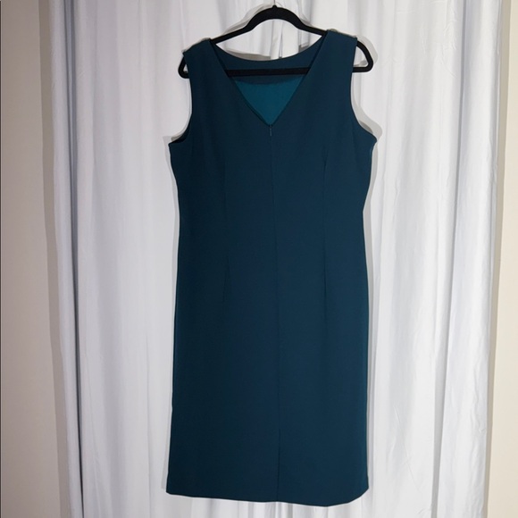 Maya Brooke Embellished Neck Midi Sheath Dress Teal Women’s 18 Plus - Picture 3 of 8